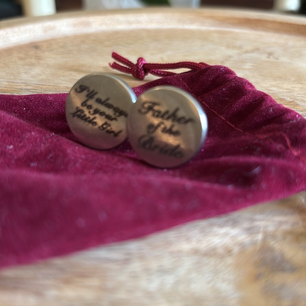 Silver Cufflinks for Father of the Bride - Picture 7 of 10